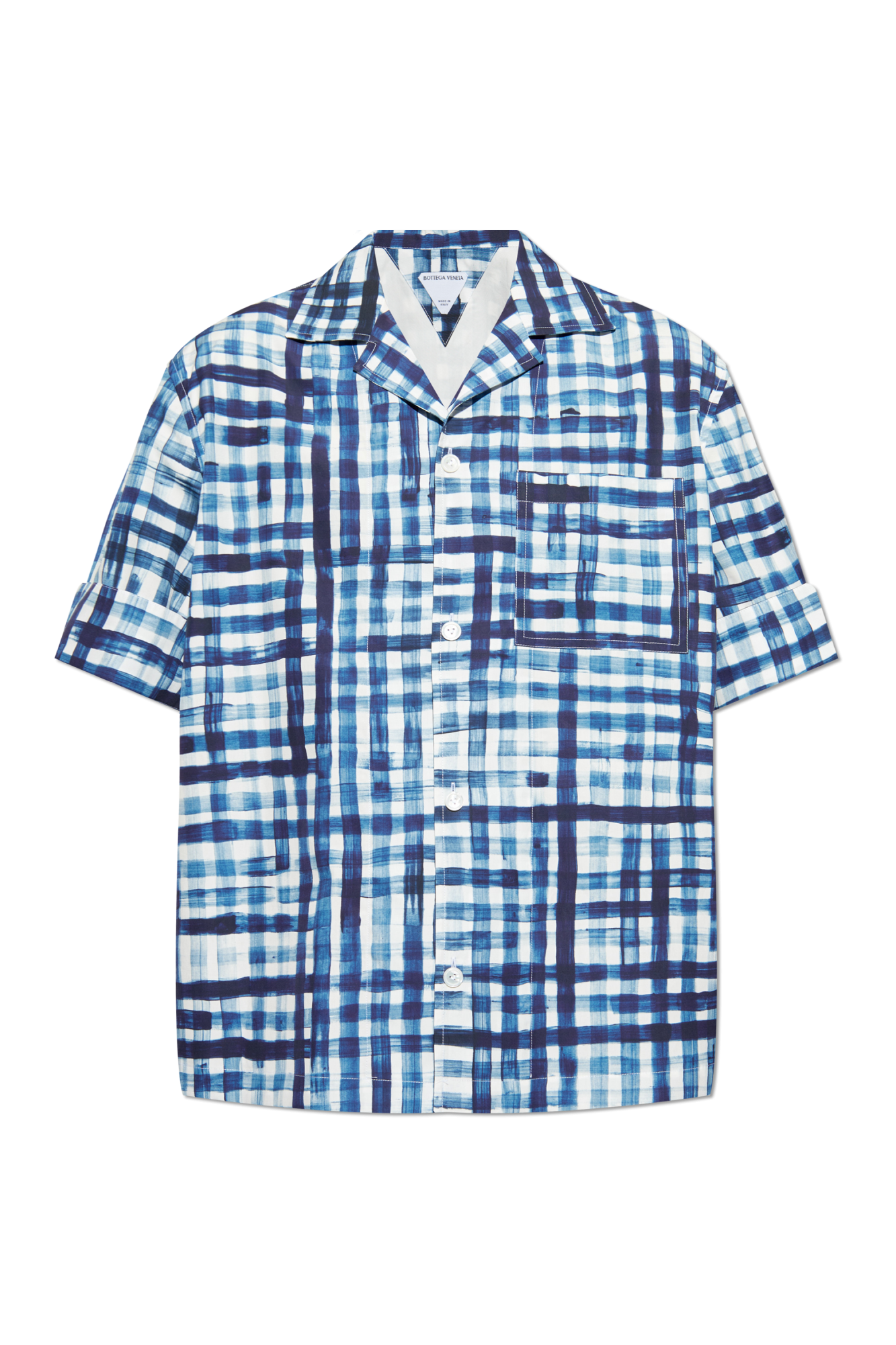 Blue Checkered pattern shirt Bottega Veneta - Vitkac Italy Blue Checkered pattern shirt Bottega Veneta - Vitkac Italy